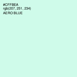 #CFFBEA - Aero Blue Color Image