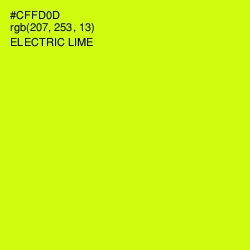 #CFFD0D - Electric Lime Color Image