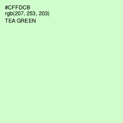 #CFFDCB - Tea Green Color Image