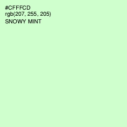 #CFFFCD - Snowy Mint Color Image