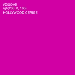 #D000A5 - Hollywood Cerise Color Image