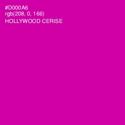 #D000A6 - Hollywood Cerise Color Image