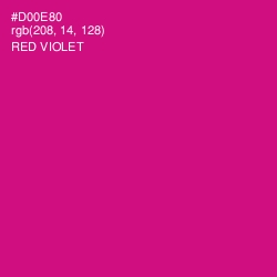 #D00E80 - Red Violet Color Image