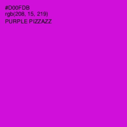 #D00FDB - Purple Pizzazz Color Image