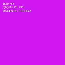 #D017F1 - Magenta / Fuchsia Color Image