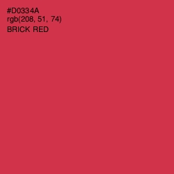 #D0334A - Brick Red Color Image