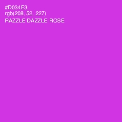 #D034E3 - Razzle Dazzle Rose Color Image