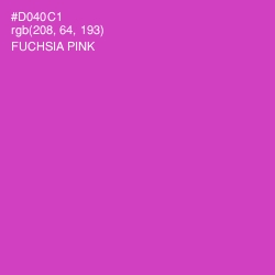 #D040C1 - Fuchsia Pink Color Image