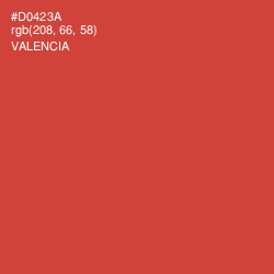 #D0423A - Valencia Color Image