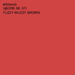 #D04443 - Fuzzy Wuzzy Brown Color Image