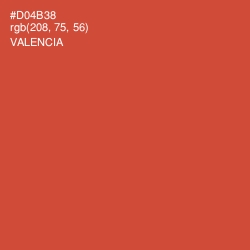 #D04B38 - Valencia Color Image