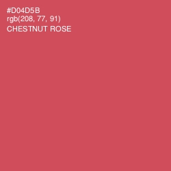 #D04D5B - Chestnut Rose Color Image