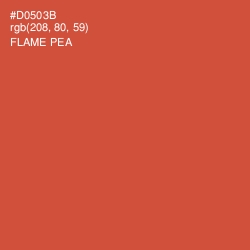 #D0503B - Flame Pea Color Image