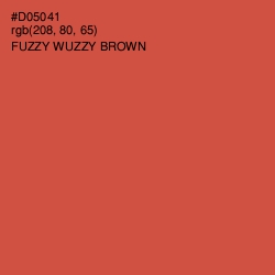 #D05041 - Fuzzy Wuzzy Brown Color Image