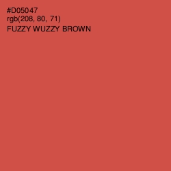 #D05047 - Fuzzy Wuzzy Brown Color Image