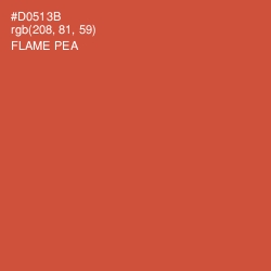 #D0513B - Flame Pea Color Image