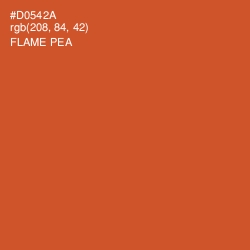 #D0542A - Flame Pea Color Image