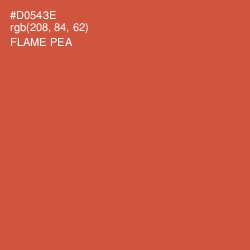 #D0543E - Flame Pea Color Image