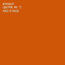 #D05607 - Red Stage Color Image