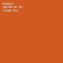 #D05921 - Flame Pea Color Image