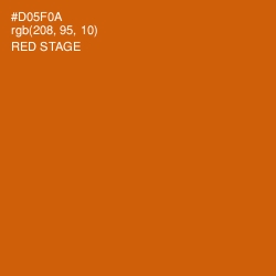 #D05F0A - Red Stage Color Image