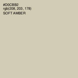 #D0CBB2 - Soft Amber Color Image