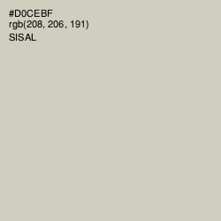 #D0CEBF - Sisal Color Image