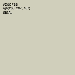 #D0CFBB - Sisal Color Image