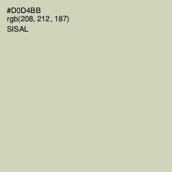 #D0D4BB - Sisal Color Image