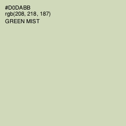 #D0DABB - Green Mist Color Image