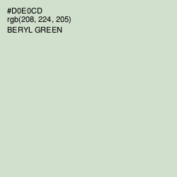 #D0E0CD - Beryl Green Color Image