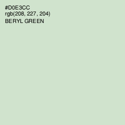 #D0E3CC - Beryl Green Color Image