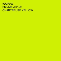 #D0F003 - Chartreuse Yellow Color Image