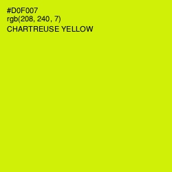 #D0F007 - Chartreuse Yellow Color Image