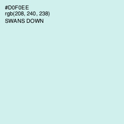 #D0F0EE - Swans Down Color Image