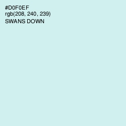 #D0F0EF - Swans Down Color Image