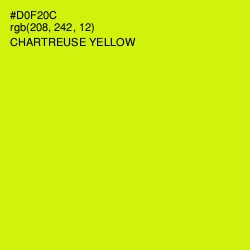 #D0F20C - Chartreuse Yellow Color Image
