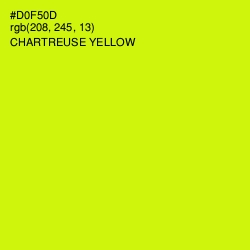 #D0F50D - Chartreuse Yellow Color Image