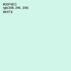 #D0F6EC - Granny Apple Color Image