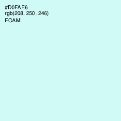 #D0FAF6 - Foam Color Image