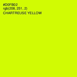 #D0FB02 - Chartreuse Yellow Color Image