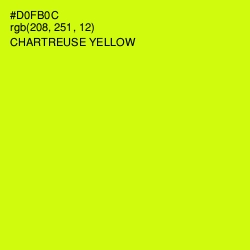 #D0FB0C - Chartreuse Yellow Color Image