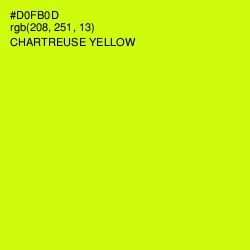 #D0FB0D - Chartreuse Yellow Color Image