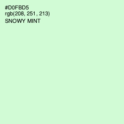 #D0FBD5 - Snowy Mint Color Image