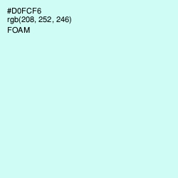 #D0FCF6 - Foam Color Image