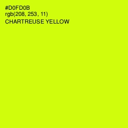 #D0FD0B - Chartreuse Yellow Color Image