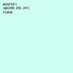 #D0FDF1 - Foam Color Image