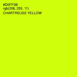 #D0FF0B - Chartreuse Yellow Color Image