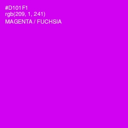 #D101F1 - Magenta / Fuchsia Color Image