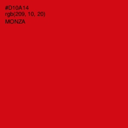 #D10A14 - Monza Color Image
